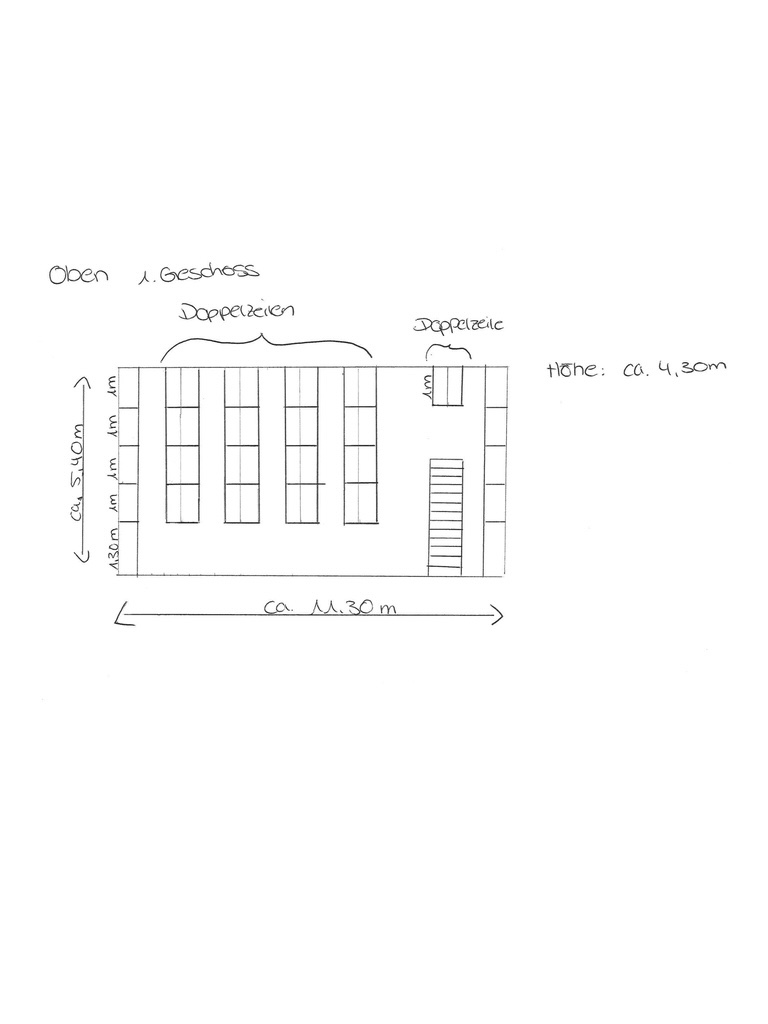 META Fachboden-Geschossanlage / Lagerbühne – ca. 11,30 x 5,40 m | 2-geschossig | ca. 450 Fachböden | gebraucht